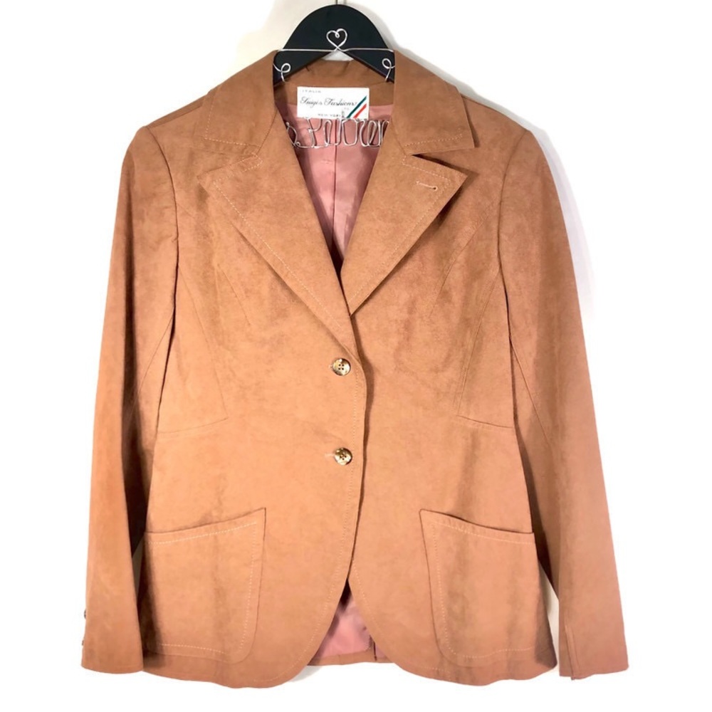 Vintage  Luigi's Fashions Suede Blazer Jacket Coat